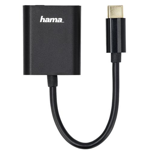 Hama 2-in-1 USB-C Audio and Charging Adapter