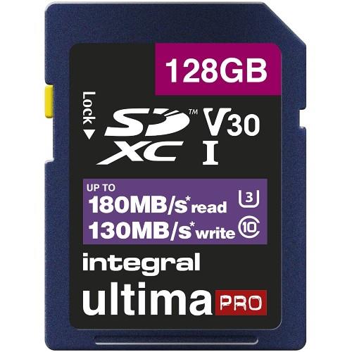 Integral Professional SDXC 128GB 180MB/s V30 UHS-I Memory Card