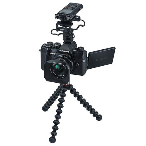 Olympus OM-D E-M5 Mark III Mirrorless Camera in Black with 12mm F2 Lens Vlogger Kit