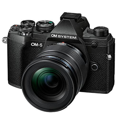OM System OM-5 Mirrorless Camera in Black with 12-45mm F4 Pro Lens