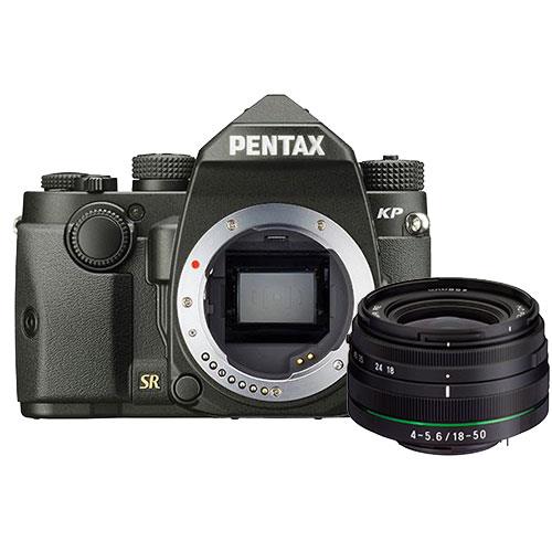 Pentax KP Digital SLR in Black with HD DA 18-50mm WR Lens