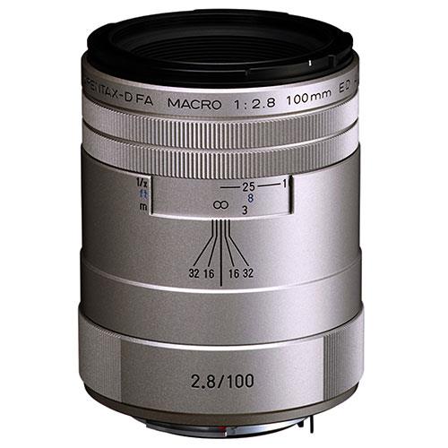 Pentax HD DFA 100mm Macro F2.8 ED AW Lens in Silver