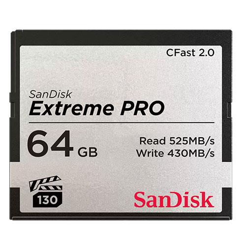SanDisk Extreme Pro CFast 2.0 64GB 525MB/s Memory Card
