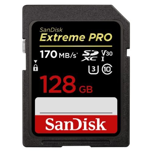 SanDisk Extreme Pro SDXC 128GB 170MB/s UHS-I Memory Card