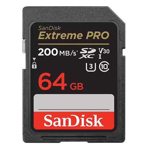 SanDisk Extreme Pro SDXC 64GB 200MB/s Memory Card