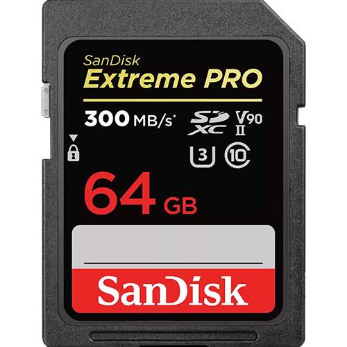 SanDisk Extreme Pro SDXC 64GB 300MB/s V90 Memory Card