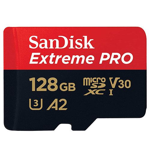 SanDisk Extreme Pro microSDXC 128GB 200MB/s Memory Card with Adapter
