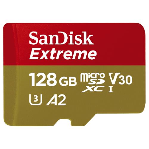 SanDisk Extreme microSDXC 128GB UHS-I 160MB/s Memory Card with Adapter