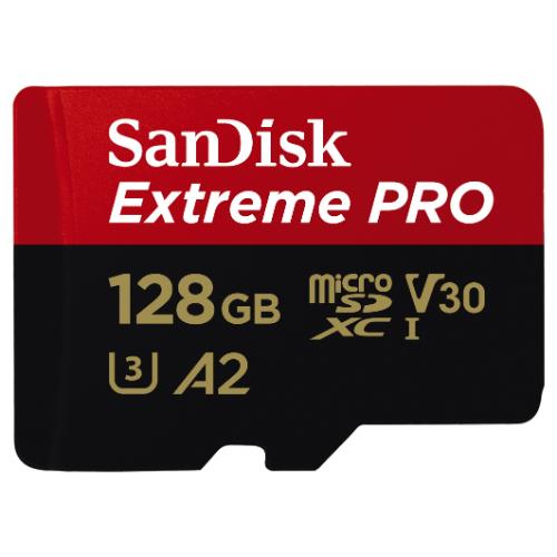 SanDisk Extreme Pro microSDXC 128GB 170MB/s UHS-I Memory Card with Adapter