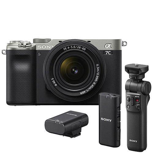 Sony a7C Mirrorless Camera in Silver with FE 28-60mm Lens Creator Kit