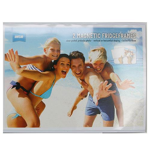 Shot2Go 7x5-inch Fridge Magnet Photo Frame Clear 2 Pack